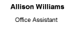 allison williams office assistant